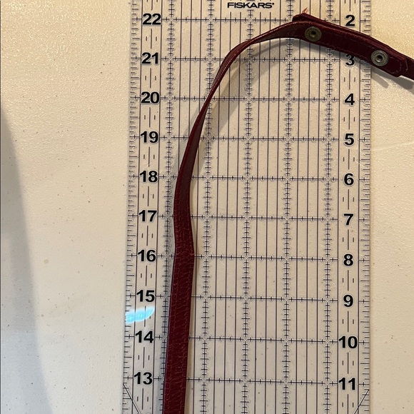 Vintage Elegant Dark RedWine/Burgandy Leather Handbag - Picture 11 of 12